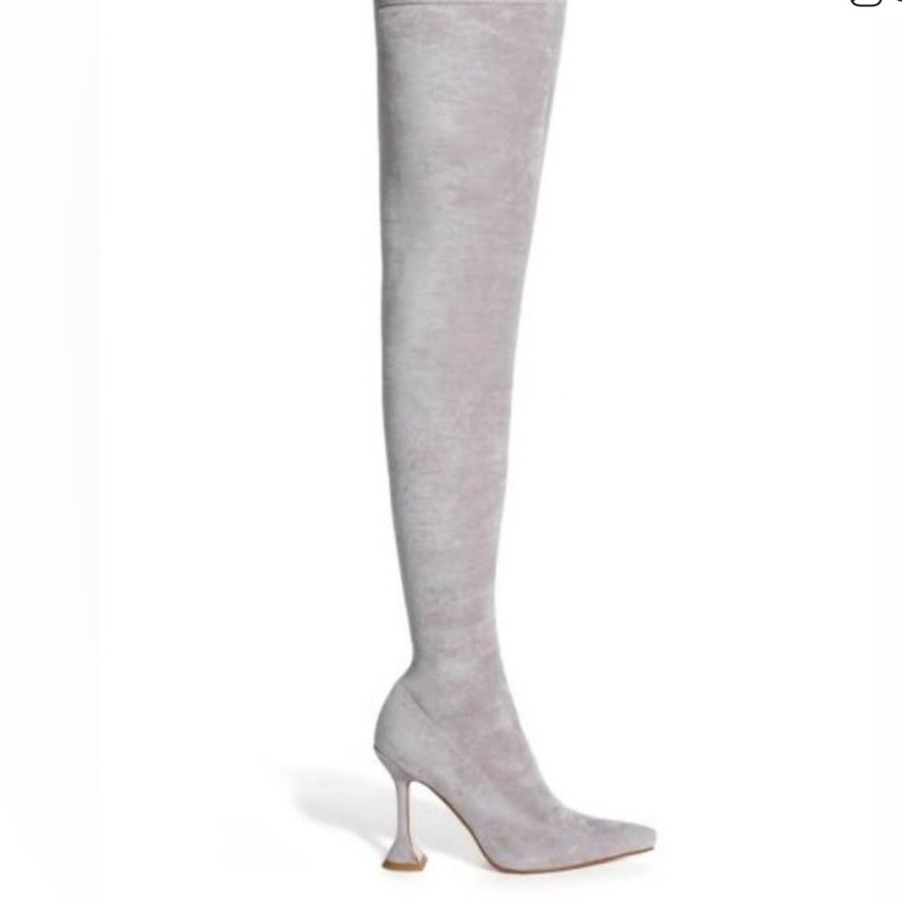 Azalea wang Chic Over-the-Knee Gray Boots
